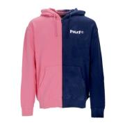 Split Dye Zip Hoodie Pink/Navy HUF , Multicolor , Heren