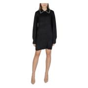 Zwarte Lange Mouw Herfst Jurk Jacqueline de Yong , Black , Dames