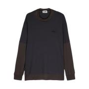 Oversized Crew-neck Tee in Blauw/Grijs Magliano , Gray , Heren