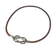 Pre-owned Leather bracelets Hermès Vintage , Brown , Dames