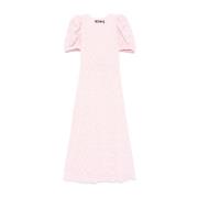 Lace Puff Sleeve Dress Rotate Birger Christensen , Pink , Dames