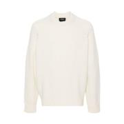 Ecru Wol Crew Neck Sweater A.p.c. , White , Heren