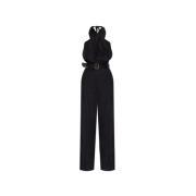 Jumpsuit met riem Moschino , Black , Dames