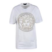 Katoenen T-shirt Collectie Versace , White , Dames