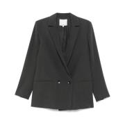 Ash Grey Double Breasted Blazer Tibi , Gray , Dames