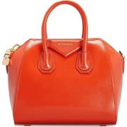 Mini Antigona Crossbody Tas Donker Oranje Givenchy , Orange , Dames