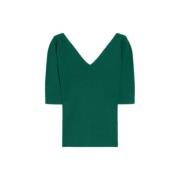 Geribbeld Groen Ocean Jersey Top Max Mara , Green , Dames