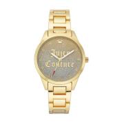 Gouden Metalen Horloge Quartz Analoog Grijs Juicy Couture , Yellow , D...