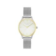 Zilver Stalen Horloge Quartz Analoog Wit Ted Baker , Gray , Dames