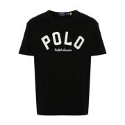 Zwart T-shirt met Borduurwerk Polo Ralph Lauren , Black , Heren