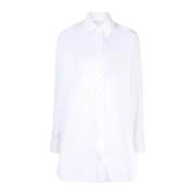 Geborduurd Logo Poplin Katoenen Overhemd Isabel Marant , White , Dames