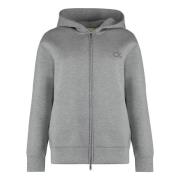 Hoodie met rits en zakken Calvin Klein , Gray , Dames