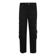 Zwarte Katoenen Jeans Aw24 Represent , Black , Heren