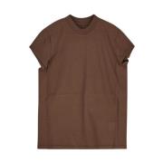 Katoenen T-shirt Rick Owens , Brown , Dames