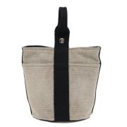 Pre-owned Canvas handbags Hermès Vintage , Gray , Dames