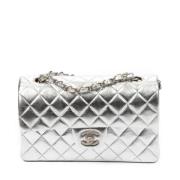 Pre-owned Leather chanel-bags Chanel Vintage , Gray , Dames