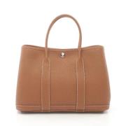 Pre-owned Leather totes Hermès Vintage , Brown , Dames