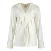 Splitmanchetten Viscose Blouse Calvin Klein , White , Dames