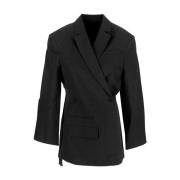 Wollen Jas Tibau Stijl Jacquemus , Black , Dames