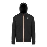 Stijlvolle hoodie voor mannen K-Way , Black , Heren