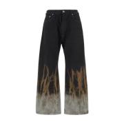 Zwarte Katoenen Broek Rick Owens , Multicolor , Heren