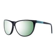 Dames Cat Eye Zonnebril met Spiegelglazen Porsche Design , Black , Dam...