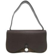 Pre-owned Leather shoulder-bags Hermès Vintage , Brown , Dames