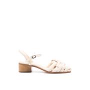 Vierkante Neus Hakken Visser Sandalen Hereu , Beige , Dames