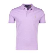 Paarse slim fit polo met korte mouw Polo Ralph Lauren , Purple , Heren