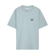 T-shirt Embroidered Knot Arona Filling Pieces , Blue , Heren