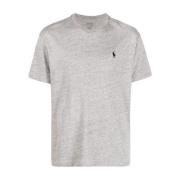 Geborduurde Slim Fit Katoenen T-shirt Polo Ralph Lauren , Gray , Heren