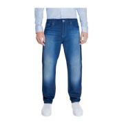 Blauwe Katoenmix Jeans & Broeken Armani Exchange , Blue , Heren