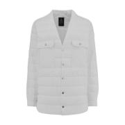 Polyester Outershirt Jas Moncler , White , Heren