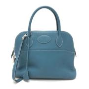 Pre-owned Leather handbags Hermès Vintage , Blue , Dames