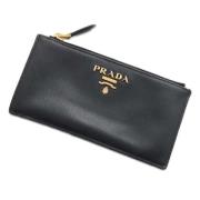 Pre-owned Leather wallets Prada Vintage , Black , Dames