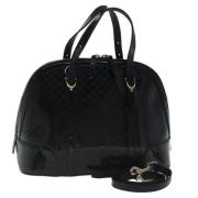 Pre-owned Leather handbags Gucci Vintage , Black , Dames