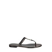 Leren Cassandre Sandaal Saint Laurent , Black , Dames