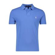 Blauwe korte mouw Custom Slim Fit polo Polo Ralph Lauren , Blue , Here...