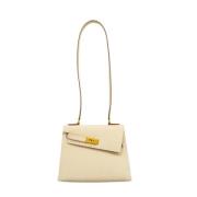 Pre-owned Leather shoulder-bags Hermès Vintage , Yellow , Dames