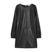 Zwarte Jersey Jurk met Gestructureerde Silhouet Max Mara , Black , Dam...