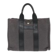 Pre-owned Canvas handbags Hermès Vintage , Gray , Dames