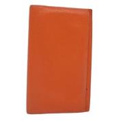 Pre-owned Leather wallets Hermès Vintage , Orange , Dames