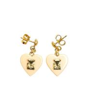 Pre-owned Metal earrings Louis Vuitton Vintage , Yellow , Dames