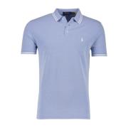 Blauwe korte mouw slim fit polo Polo Ralph Lauren , Blue , Heren