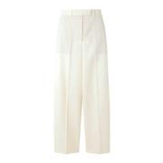 Wijde Pijp Wollen Broek Off-White Róhe , White , Dames