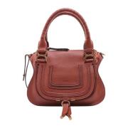 Marcie Small Leren Handtas - Stijlvol en Luxueus Chloé , Brown , Dames