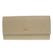 Pre-owned Leather wallets Gucci Vintage , Beige , Dames