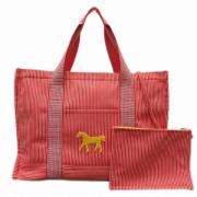 Pre-owned Cotton totes Hermès Vintage , Red , Dames