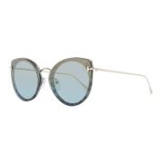 Dames Cat Eye Mirrored Zonnebril Tom Ford , Gray , Dames