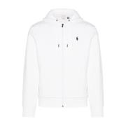 Katoenmix hoodie met volledige rits Polo Ralph Lauren , White , Heren